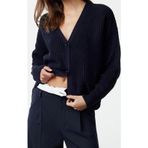 Ersefa Kadın Modern Tarz Oversize V Yaka Regular Triko Hırka