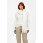 Ersefa Kadın Şık Akrilik Triko Kazak Regular Kalıp Bisiklet Yaka Düşük Kol Şal Detaylı Kışlık Konfor