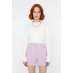 Ersefa Kadınlara Özel Crop Fitted Akrilik Triko Kazak Modern Basic Şıklığıyla Günlük Kombinler Için - Ekru