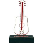 Erseyy Obje Gitar Ahşap Standlı Biblo Dekoratif Ev Ofis Hediyelik