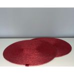 Ersin Tekstil Runner Amerikan Servisi Supla Yılbaşı Konsepti Sim Ip Oval (2 Adet) - 40 x 33 cm - Kırmızı