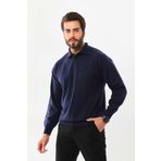 Ersin Triko Erkek Polo Yaka Yün Kazak 4135 Lacivert