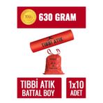 ERSOPACK 80x110 Kırmızı Tıbbi Atık Çöp Poşeti 600G 10 RULO