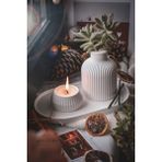 Ersu Store Beyaz Renk 3 Parça Tealight Vazo Tepsi Seti
