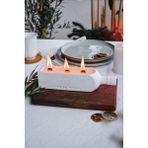 Ersu Store Beyaz Renk Şişe Modeli Dekoratif Soya Wax Doğal Kokulu Mum