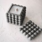 Ersu Store Büyük Boy Bubble Modeli Beton Soya Wax Kokulu Mum - 1 Adet