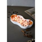 Ersu Store Büyük Boy Doğal Soya Wax Dekoratif Hediyelik Kokulu Ahşap Fitilli Beton Mum - Beyaz - 1 Adet