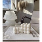 Ersu Store Kokulu Bubble ve Mini Bubble Mum Seti - Beyaz