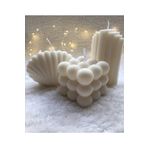 ersustore 3lü Dekoratif Kokulu Mum Set Bubble Istiridye Buz Dağı