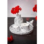 ersustore 5 Parça Mermer Desen Dekoratif Beton Vazo Ve Vanilya Kokulu Soya Wax Mumluk Takımı