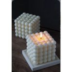 ersustore Büyük Boy Beyaz Bubble Soya Mumu
