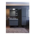 Ertekpa Galata 75 cm Mat Antrasit Gri Banyo Dolabı ve Boy Dolabı Takımı