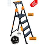 Ertekpa Mensa Plus 3+1 Basamaklı Metal Siyah Merdiven