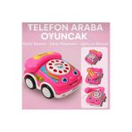 ERTOYS STORE Çevirmeli Arabalı Oyuncak Telefon-sevimli gülen nostaljik telefon pembe