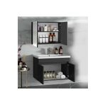 ERVA 80 Cm Antrasit Mdf Banyo Dolabı Takimi Ücretsiz Montaj
