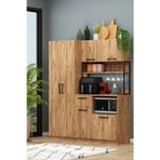 Ervin E2+2K Atlantik Çam Airfry Çok Amaçlı Kiler Dolabı 4 Raflı Dolaplı kahve Köşesi
