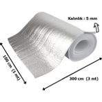 Eryatex 3 mt Kalorifer Radyatör Arkalığı Isı Yalıtımı İzalasyon Levhası Petek Arkası Alüminyum Folyo 3 mt x 1 Mt