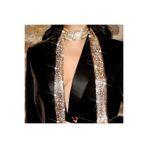 erysa belle Işıltılı Choker Yaka Aksesuar Şal Modeli & Altın ve Gold Renkli Taşlı Kolye