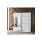 Erz Design Buket Çekmeceli Geniş Raf Askılı Aynalı Sürgülü Gardırop 230cm