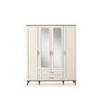 Erz Design Irmak 4 Kapılı 2 Çekmeceli Gardrop Elbise Dolabı 160x48x195cm