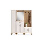 Erz Design Irmak Portmanto Çift Askılık Ayakkabılık Aynalı 160x37x195