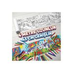 Erzi Boyama Kitabı Rulo 4 Metre Dev Boy Unicorn ve Prenses 45 Cm
