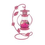 Erzi Mumluk Metal Askılı Cam Nostalji Mumluk Pembe