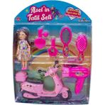 Erzi Oyuncak Bebek Aselin Tatil Seti 7 Parça 30 cm - Pembe