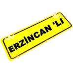 ERZİNCAN 'LI Yazılı Sarı Dekor Plaka Sök Tak Pratik yeni nesil