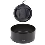 ES-68 ve 49 mm lens kapağı için Lens Kaputu Canon EF 50mm f/1.8 STM Lens için Uyumlu (1+1 Paket)