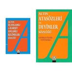 Eş Anlamlı ve Karşıt Anlamlı Kelimeler Sözlüğü & Altın Atasözleri Ve Deyimler Sözlüğü Ülkü Kuşçu - Ülkü Kuşçu (2 Kitap Set)