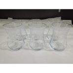Es Dekor Bohemia Crystal Kristal Cam 6'lı Çay Bardağı Desenli 9 x 6 cm