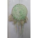 Es Dekor Dream Catcher Düş Kapanı El Yapım Balkon Aksesuar Bebek Süs Çap 32CM Dantel Tüylü Şaman 1 Adet
