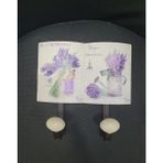 Es Dekor Metal Askılık Ikili 13 x 24 cm Çiçek Temalı Herbs De Provence Fleurs Lavande Extra Vintage 1 Adet
