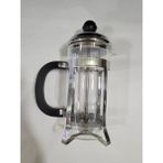 Es Dekor Pukka Cam Metal French Press 600ml Gümüş Renk Servis Sunum Sofra Ürünü Tekli
