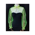 es moda shop Amy abiye tül şal boyunluk neon sarı