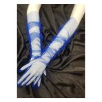 es moda shop Bella Abiye Eldiven Uzun Saks Mavi – Eldiven