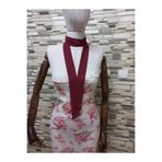 es moda shop Biana uzun 200×5 şifon boyun kravatı bordo