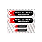 es sticker Kan Grubu Kask Set Sticker Kişiye Özel Etiket Motor Bisiklet Araba
