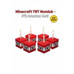 esa gaming Minecraft TNT Mumluk Seti 1–10 Adet Seçenekli – Doğum Günü Pasta Mumluğu 3D Baskı