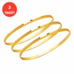Esagolds Kuyumculuk 3 Adet Ajda Kibrit Çöpü 22 Ayar Bilezik Altın (3*10) 30 gr. - 22 / Altın