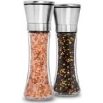 esareticaret Çelik Cam Seramik Tuz Karabiber Öğütücüsü, 2 Adet, 19 cm Yükseklik
