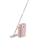 esareticaret Mop Temizlik Kova Seti, 3 Farklı Su Bölmesi, Pembe