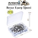 Eşarp İğnesi Beyaz 500 Lü 1 Paket Türban İğnesi Başörtüsü Toplu İğne Şal Düğün Nikah Nişan Kına Sünnet Takı İğnesi