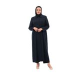 EŞAY KADIN BÜYÜK BEDEN ASTARLI BEBE YAKA DÜĞMELİ ANNE PARDESÜ Lacivert