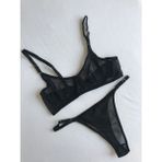 Esberry Balenli Tül Bralet Takım - 75 - Black - Siyah