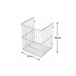 ESBH Dolap İçi Paslanmaz Çamaşır Sepeti 23x46 cm Kapağa Monte Pratik Banyo Organizer Sepet