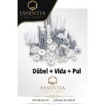 ESBH Korniş Montaj Seti 10 Adet – Dübel Vida Pul Seti, Perde Rayı Sabitleme - Beyaz