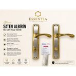 ESBH Nobel Mercan Saten Albirin Wc Kapı Kolu Takımı – Paslanmaz Çelik, Sessiz Kilit Sistemli Premium Seri - Saten Sarı - 1 Çift