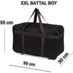 Esbuik Xxl Battal Boy Tekerlekli 90 cm Kumaş Valiz & Bavul - 010 - Siyah